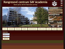 Tablet Screenshot of hotelacademia.sk